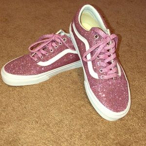 Size 8.5 pink sparkle vans